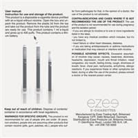 Ezee Go Vaper Desechable Mentol 0mg Paquete de 5